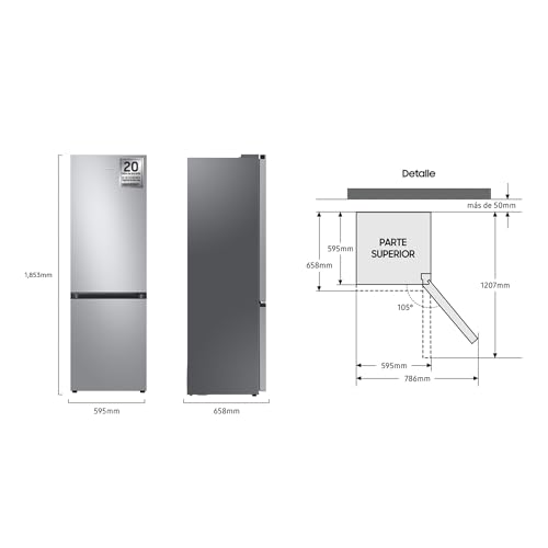 SAMSUNG Réfrigérateur congélateur bas RB34C600CSA – Image 3