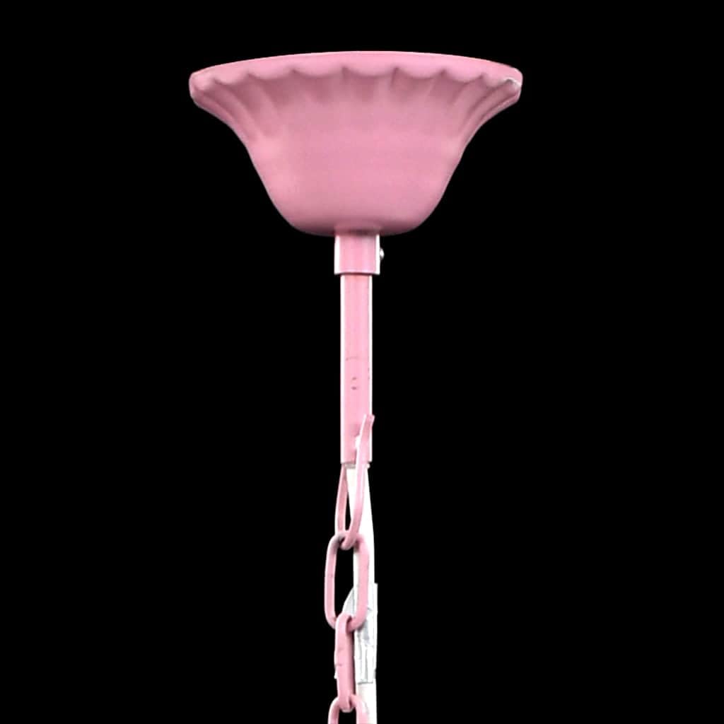 Genérico Lámpara de araña de Cristal 5 Bombillas Rosa