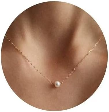 Short Pearl Necklace, Pearl Necklace Women Gold/Y-Shaped Pendant Necklace Layered Design 2 Packs Layered Beaded Chain Drop Necklaces Gold Jewelry For Women Gift - Image 3