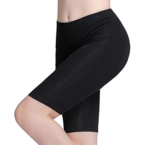 Vinconie Anti Chafe Shorts Women Shorts for Under Dresses Knee Length Shorts, 1 Pack Black, Medium (12 14) Cover