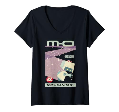 T-shirt Wall-E M-O col en V style décontracté pour sorties ciné et week-end