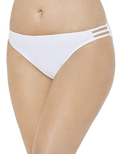 Swimsuits For All Women's Triple String Swim Brief - 6, White (Plus