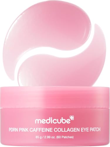 medicube Eye Patch PDRN Caffeine Collagen - Firming Gel Patches, 30 Pairs | Age-Defying Care with Retinol & Collagen - Gel Patches for the Appearance of Dark Circles, Undereye Bags, Korean Skincare