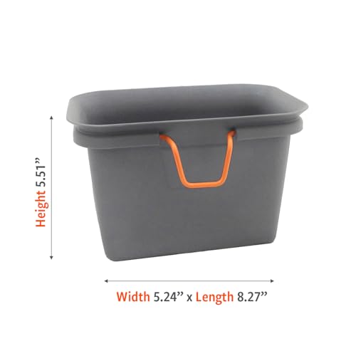 Full Circle Scrap Happy, Food Scrap Collector and Freezer Compost Bin - Hanging Kitchen Countertop Bin for Fruit and Vegetable Waste, Fits in Freezers, Slate
