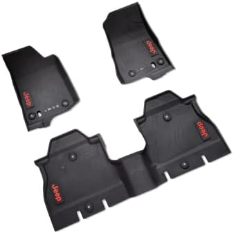 Jeep All New 2019 Wrangler JL 4-Door Front and Rear All Weather Floor Liners Mopar OEM