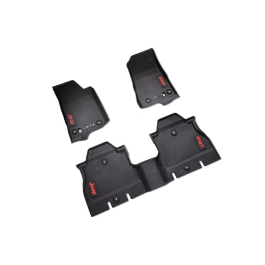 Jeep All New 2019 Wrangler JL 4-Door Front and Rear All Weather Floor Liners Mopar OEM