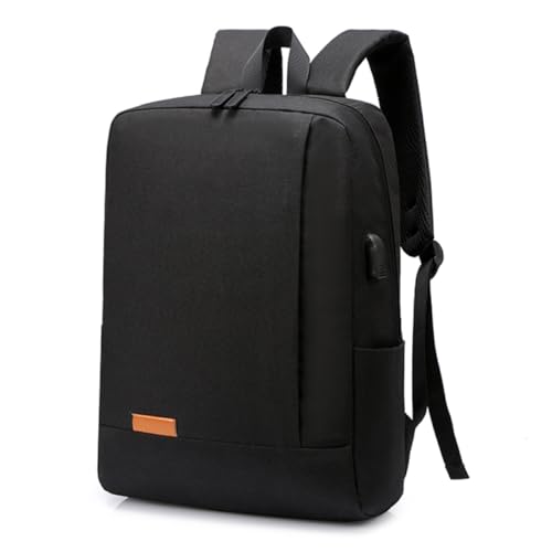 DECORNIJIA Mochila Escolar Unisex con Interfaz Usb, Resistente al Agua, Tamaño 15,6 Pulgadas, Color Negro, Material Poliéster y Tela Oxford, Mochila para Portátil y Uso Diario, Adecuado