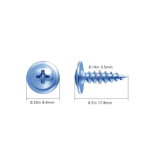 Image of Wensilon(500 pcs)#6x5 /8 inch Phillips Truss Head Wood Screws Galvanizing Quick Metal Self Tapping.