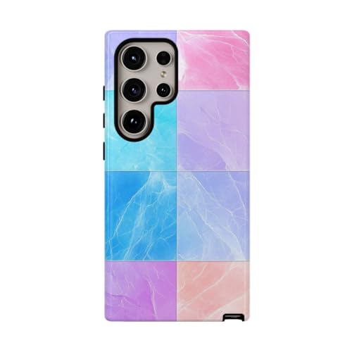 Coque marbre pastel Samsung S24 Ultra robuste anti-choc contre les rayures