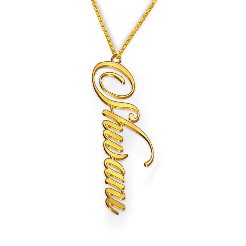 Image of Shivani Cursive Gold & Silver Name Pendant Necklace, Best Jewelry Gift for Girls.