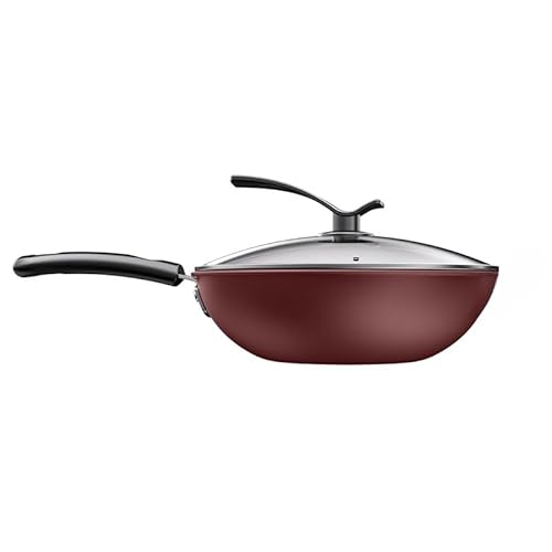 フライパン ノンスティックフライパン 深型 炒め鍋 こびりつかない鉄鍋 IH対応 ガス火対応 オール熱源対応 蓋付き 焦げ付きにくい お手入れ簡単 高い熱効率 30cm/32cm