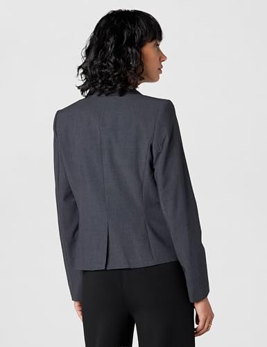 Calvin Klein Women's Two Button Lux Blazer, Charcoal, 8P - image 3