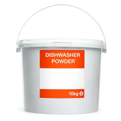 Commercial Dishwasher Powder 10kg - Professional Automatic Dishwashing Detergent Heavy Duty Grease & Food Residue Remover Catering & Hospitality Use