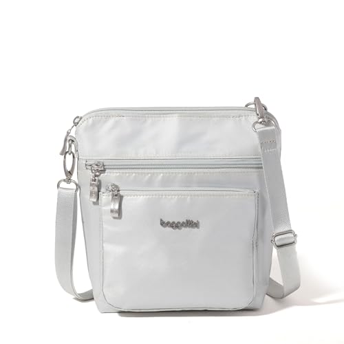 Baggallini Modern Pocket Crossbody Bag for Women, 8.5'x8.5' Handbag Purse with RFID, Lightweight Water-Resistant
