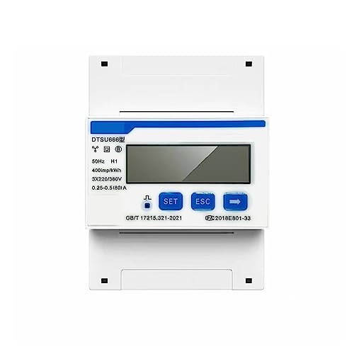 Monitor Energía Medidor De Potencia Multifunción Energía Eléctrica Programable Inversor Solar Fotovoltaico(DTSU666 80A CE)