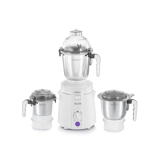 Sujata Dynamix, Mixer Grinder, 900 Watts, 3 Jars (White)
