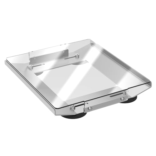 Juego de montaje plano de aluminio puro de alta calidad con cubierta de PC robusta para una visión completa sin restricciones, recepción de señal óptima de los accesorios de tu vehículo (gris, 32 x 27