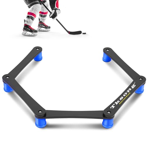 TKSONG Hockey Training Equipment - Adjustable Hockey Trainer for Stick Handling & Puck Control | Portable Stickhandling Training Tool for Kids & Adults | On/Off Ice Use5-Sections(Black/Blue)