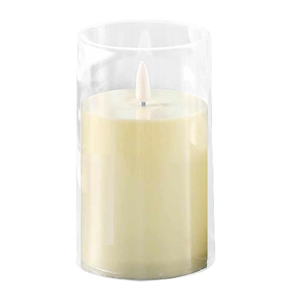 TANGSIYANG Led Candles LED Candle Atmosphere Lamp Plastic Flameless Candlesticks Durable Lights for Birthday Party Supplies(5x12.5cm)
