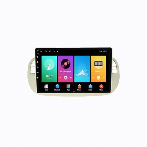 Pantalla Carplay coche inalámbrica para FIAT 500 (2007-2015) con Android Auto y Bluetooth 32GB