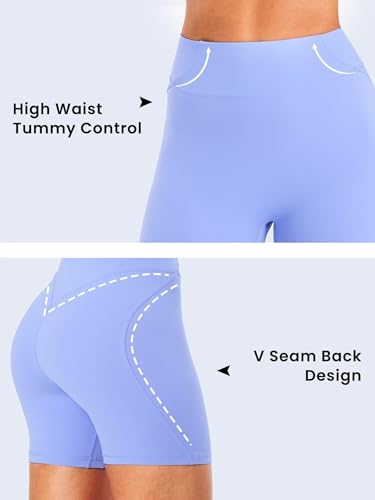Sunzel No Front Seam High Waist Gym Shorts for Women, Squat Proof Biker Shorts with Tummy Control for Yoga Workout Running3