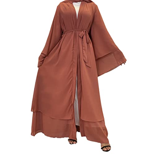 Robe Dubaï musulmane en mousseline et caftan turc pour vêtement islamique