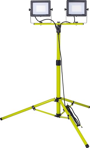 Luceco Eco Tripod Black Twin 5000Lm 2X50W 5000K - UK Plug