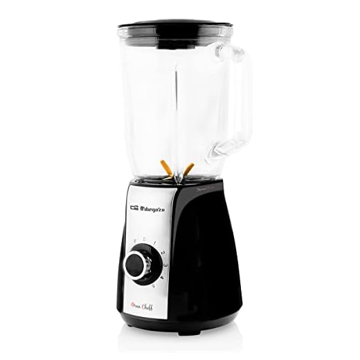 Orbegozo BV 6575 - Batidora de vaso, 5 velocidades, opción Pulse, cuchilla titanio desmontable, jarra termoresistente de 1,5 L, 600 W