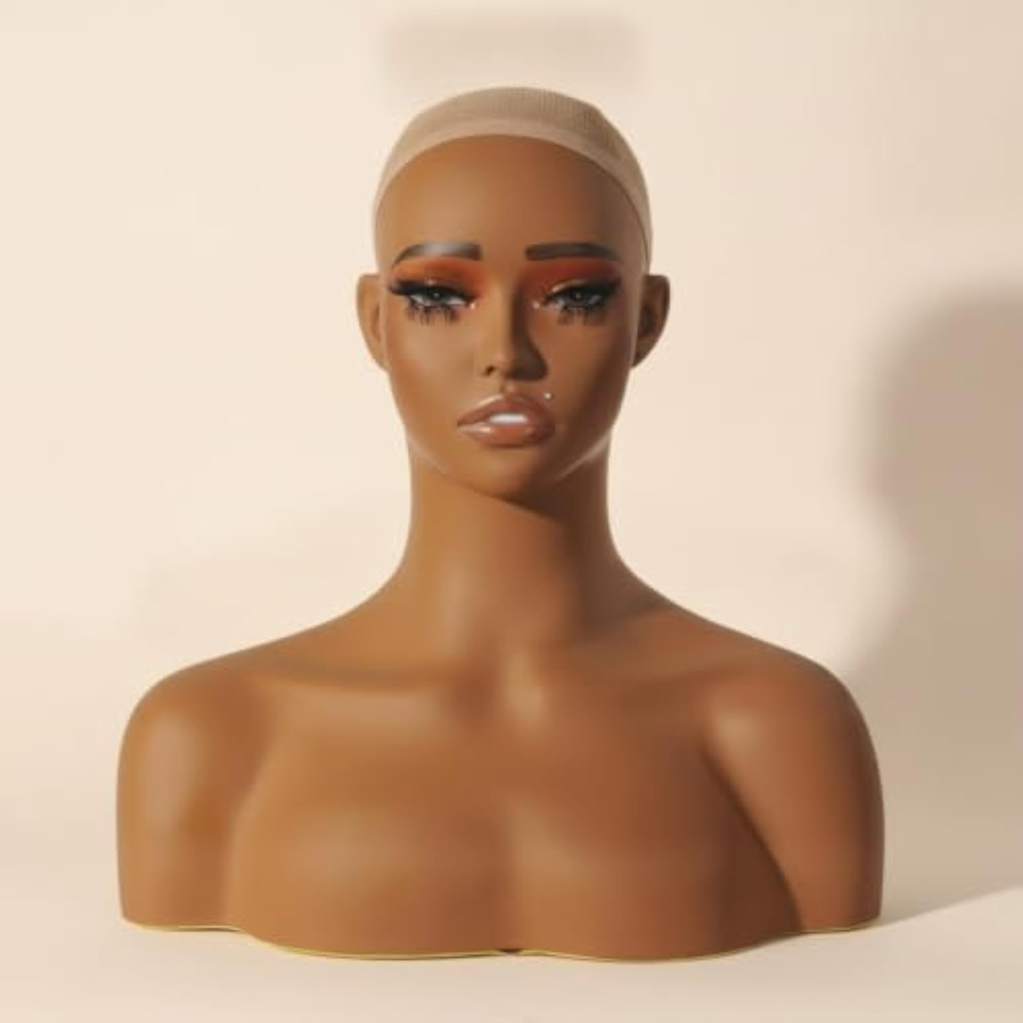 Smooth Realistic Jewelry Display Bust with Shoulders