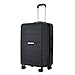 French Connection St. Martin Carry-On Luggage with Cup Holder/USB Ports, Black, 15.4 x 9 x 22 inches