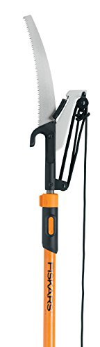Fiskars 12 Foot Extendable Pole Saw & Pruner, Orange (393951-1001) & Powergear 15" Super Pruner/Lopper - Steel Blade Garden Lopper And Tree Pruner #TOP2