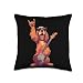 Funny Rock Dog Guitar Playing Retro Style Design Throw Pillow
