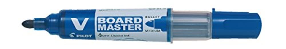 Pilot Begreen Recycled V Board Master Whiteboard Marker Bullet 6.0 mm Tip - Blue, Box of 10