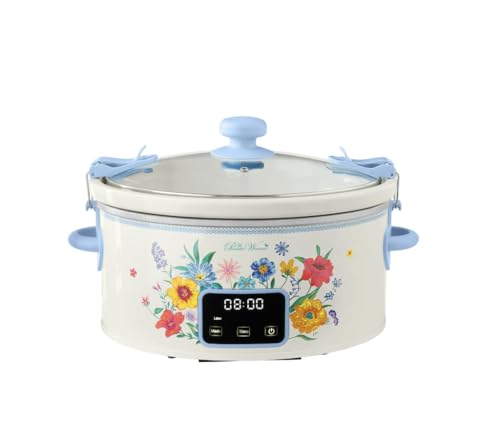 Pioneer Woman 6 Qt Digital Slow Cooker Brilliant Blooms. with