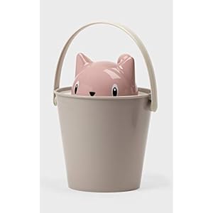 United Pets Crick Behälter für Katzenfutter, Made in Italy, Rosa/Grau, einschließlich Futterschaufel, Designer: Stefano Giovannoni. Katzenfutterbehälter – Einheitsgröße