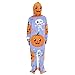 GuoChe Halloween Pumpkins and Skeleton Fleece Zipper Hooded Toddler 1 piecing Bathrobe Home Clothing 5-14T