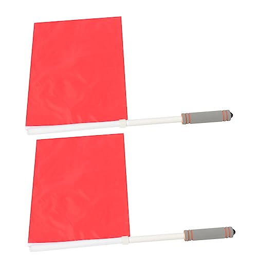 BRIGHTFUFU Flag Footballflags for Football 2 Pieces Reusable Soccer Flags Plastic Handle