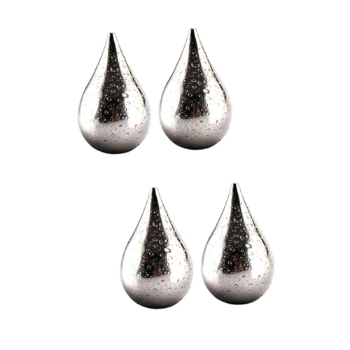 TOPBATHY 4 Piezas Tarta De Hielo Piedras Refrigerantes Para Bebidas Piedras De Hielo Para Bebidas Piedras Escalofriantes Recongelables Cubitos De Hielo Reutilizables Acero Inoxidable