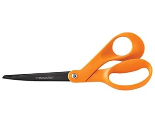 UPC 078484099971 product image for Fiskars Non-Stick Bent Handle Right Handed Pointed Scissors, 8 Inches, Orange (B | upcitemdb.com