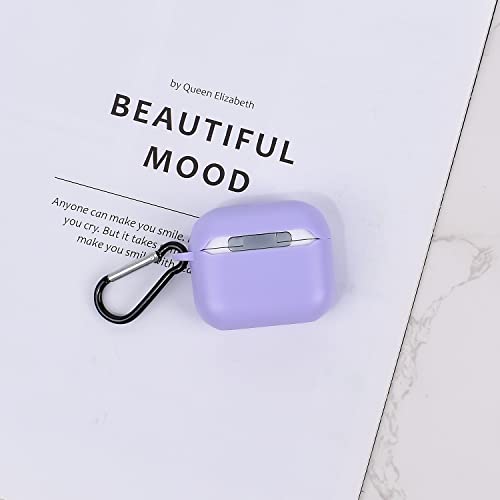 Ownest Compatible With Airpods Case With Cute 3D Printed Dragon Cartoons Animal Design Airpods Hard Case Cover With Keychain Shockproof Protective Case For Airpods 3-Purple A #TOP2