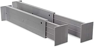 FiNeWaY Set Of 2 Adjustable Drawer Dividers Partition Spring Loaded Expandable Kitchen Bedroom Utensils Dresser Bathroom Bedroom Baby Drawer Makeup Tidy Organiser