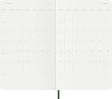Moleskine Planer tygodniowy 2026 2027–18-miesięczny planer z miejscem na notatki, miękka okładka i elastyczne zapięcie, kolor mirtowo-zielony, duży rozmiar 13 x 21 cm