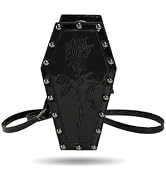 Goth Coffin Purse Halloween Clutch Crossbody Shoulder Bag Spooky Wallet Black 61mdHCB-vtL._AC_UY900_.jpg main image 2
