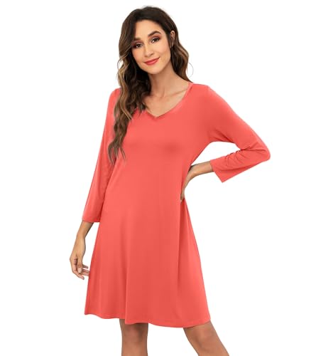Robe de pyjama en viscose de bambou WiWi : l'élégance d'une chemise de nuit douce