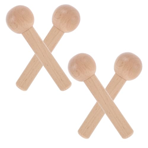 KICHOUSE 4 Small Round Wooden Stick Hooks Tool Retaining for Pegboard Versatile Storage
