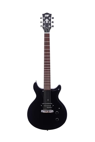 IYV ILJR-200 6 String Solid-Body Electric Guitar Black