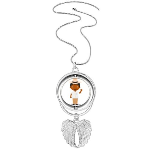 Collier ailes d'ange Cuba noir dessin animé aux finitions soignées et durables