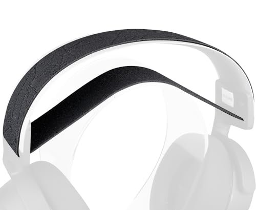 Image of SOULWIT Flexible Fabric Replacement Headband for SteelSeries Arctis 7 /7+ /7X /7P /7P+ /9 /9X /Pro /Prime Gaming Headset, Headphones Replacement Band, Headstrap Head Cushion Pad Repair Part - Black Line