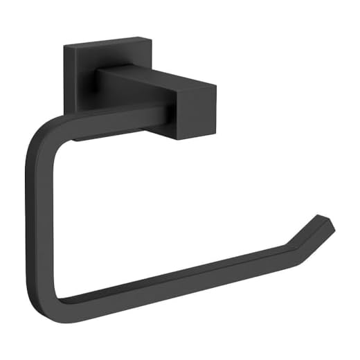 Porta Papel Higiênico Preto Fosco Metal Inox Papeleira Quadrado Berlim