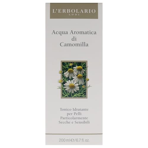 L'Erbolario Aromatic Chamomile Water – Alcohol-Free Face Moisturizer Toner for Dry and Sensitive Skin - Toner for Face to Remove Impurities - 6.7 oz